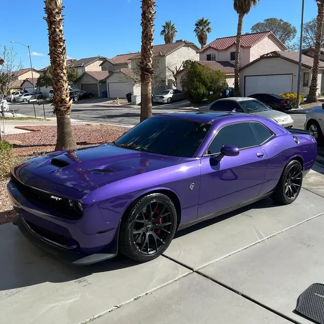 Purple Dodge Challenger detailed, exterior result