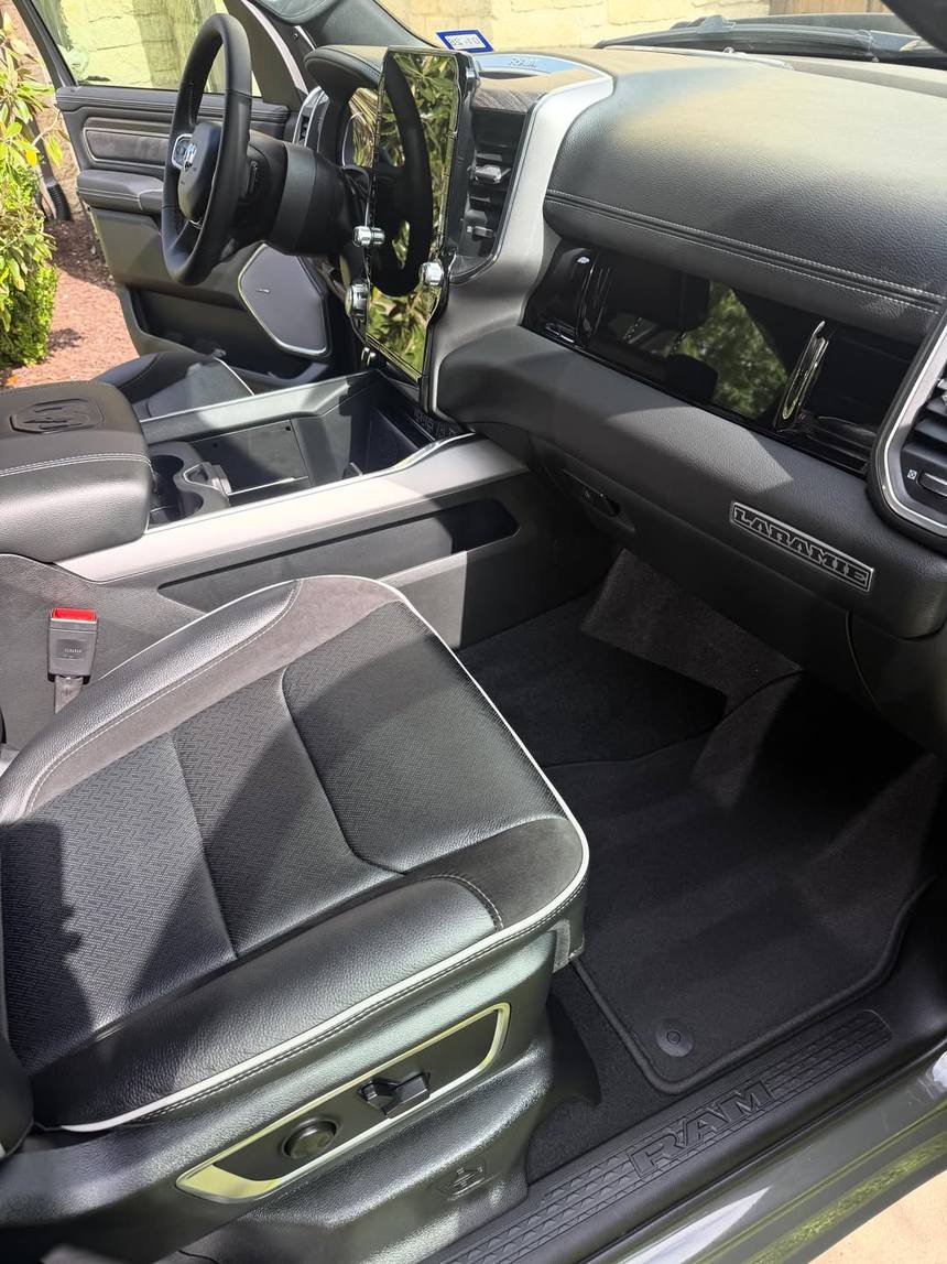 Clean detailed truck interior