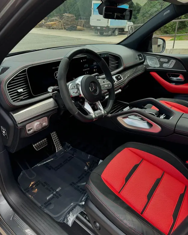 Mercedes-AMG GLE red interior detailed