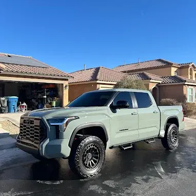 Sage green Toyota Tundra detailed, exterior result