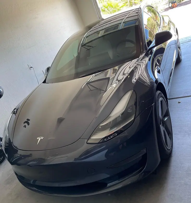 Dark grey Tesla Model 3 detailed, exterior result