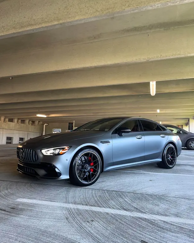 Matte grey Mercedes-AMG GT 4-Door detailed, exterior result