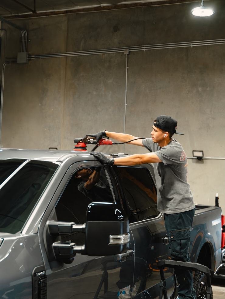 Machine polishing paint before a one-step ceramic coating