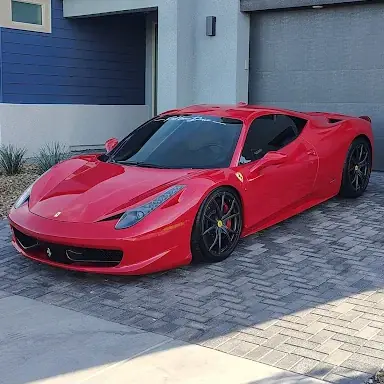Red Ferrari 458 detailed, exterior result