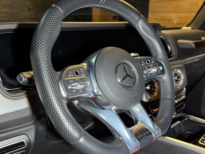 Steering wheel and dash before, dusty