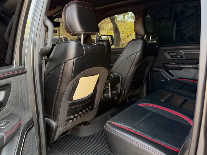 Ram TRX back seat after an interior detail