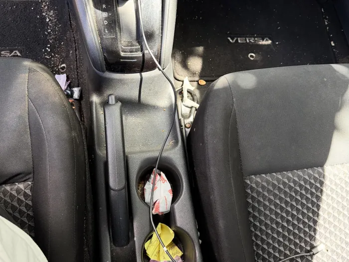 Shifter area before, cluttered and dusty