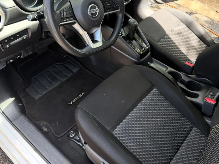 The same front seat and floor after