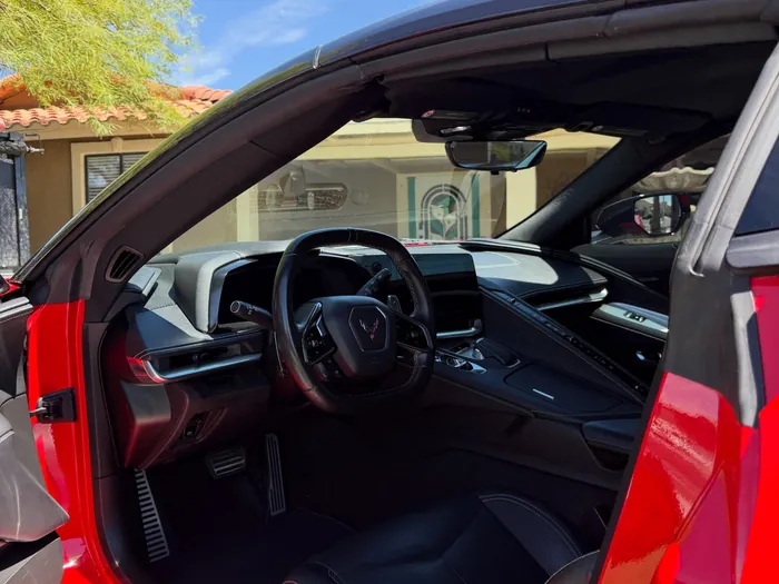 Corvette interior after a detail